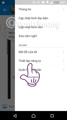Chặn bạn bè xem nhật ký trên Zalo