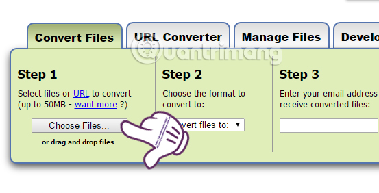 Tải video lên Zamzar Convert video online bằng Zamzar