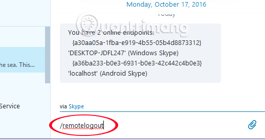 Hướng dẫn đăng xuất tài khoản Skype từ xa
