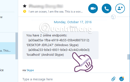 Hướng dẫn đăng xuất Skype từ xa