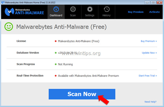 Malwarebytes Anti-Malware hoàn tất quá trình quét trên hệ thống