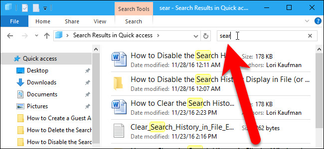 Vô hiệu hóa Search History trên Windows File Explorer