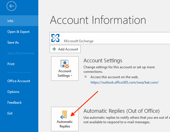 Hướng dẫn soạn thư trả lời tự động trên Microsoft Outlook 2016