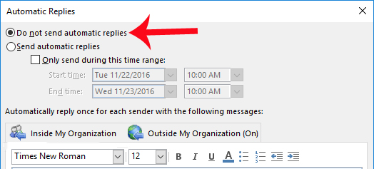Hướng dẫn soạn thư trả lời tự động trên Microsoft Outlook 2016
