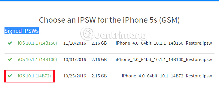 Hướng dẫn hạ cấp về iOS 10.1 cho iPhone/iPad bị sụt pin
