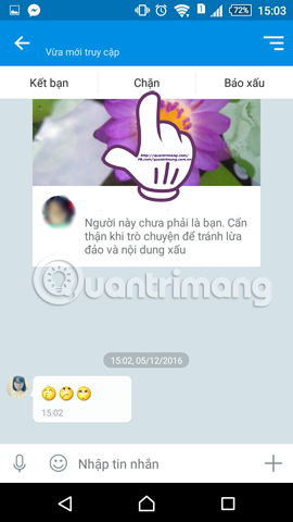 Chặn tin nhắn từ người lạ trên Zalo