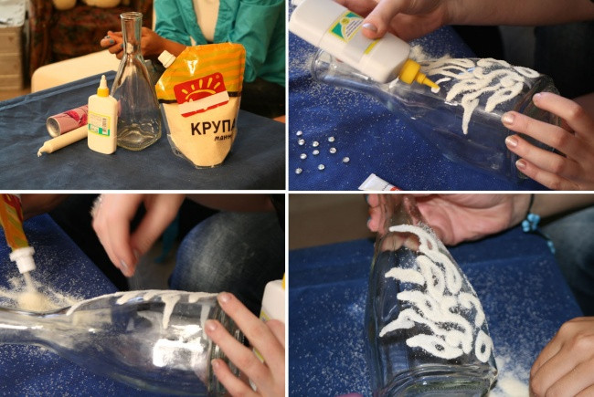 Tự trang trí bình thủy tinh