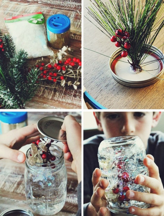 Bình giáng sinh cùng với tuyết