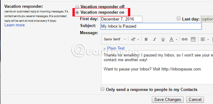 Hướng dẫn sử dụng tính năng trả lời tự động trên Gmail
