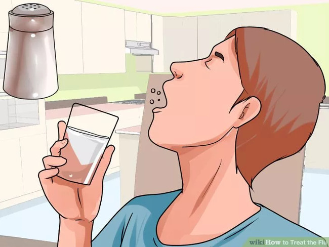 Súc miệng bằng nước muối