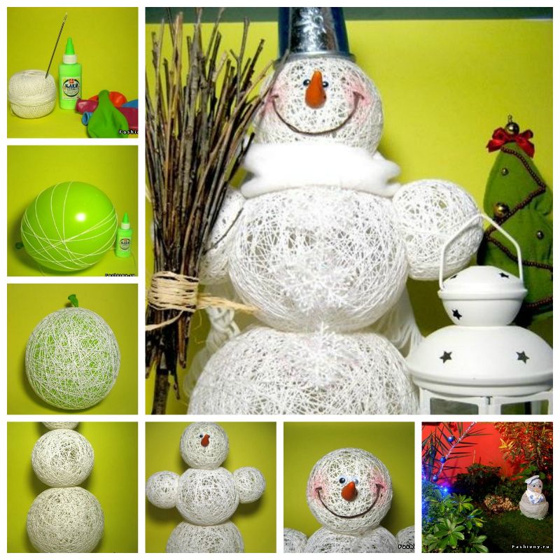 Làm người tuyết handmade 