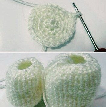 Móc len thành 2 ống có kích thước to nhỏ khác nhau   Móc len thành 2 ống có kích thước to nhỏ khác nhau