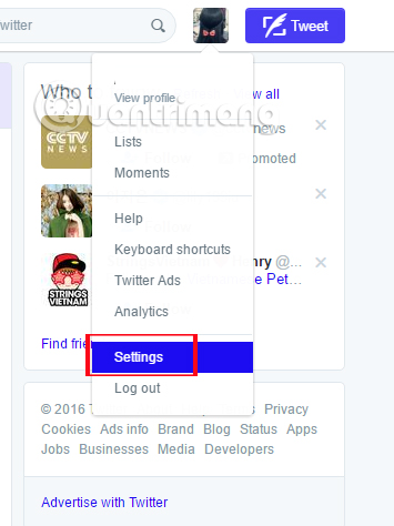 Đổi tên đăng nhập trên Twitter