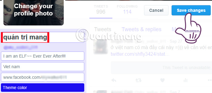Đổi tên hiển thị Twitter  Đổi tên đăng nhập trên Twitter