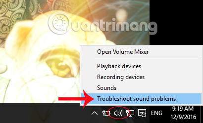 Sound error on Windows 10