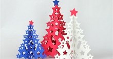 13 cách làm cây thông Noel độc đáo từ giấy, bìa cứng, ống hút, vải...