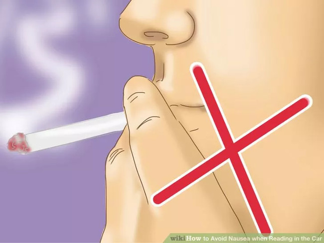 Không hút thuốc hoặc ngồi trong xe có mùi thuốc