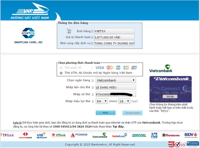 Buy Tet train tickets online