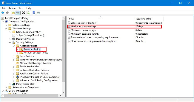 3 cách để "buộc" người dùng thay đổi mật khẩu theo định kỳ trên Windows 10
