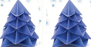 7 cách gấp cây thông Noel giấy theo phong cách origami để trang trí và làm quà tặng