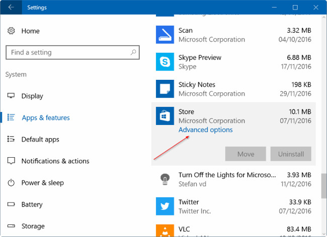 Hướng dẫn reset lại ứng dụng Windows Store trên Windows 10