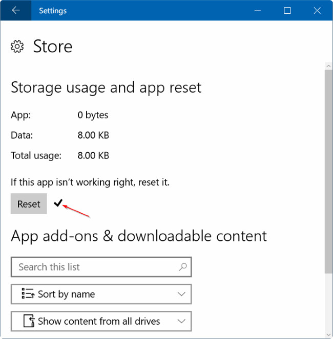 Hướng dẫn reset lại ứng dụng Windows Store trên Windows 10