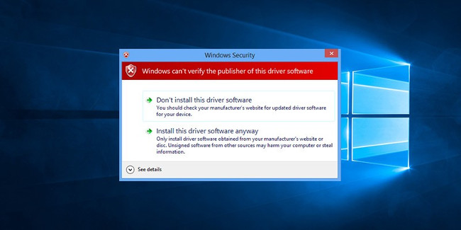 Cách cài đặt driver chưa được Signed trên Windows 10