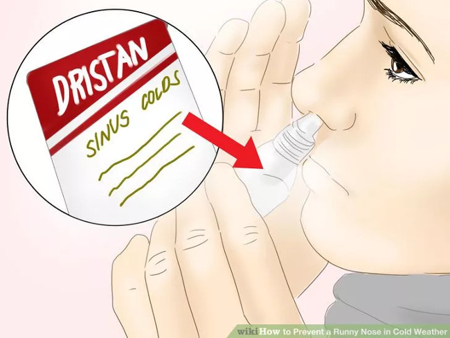 Sử dụng thuốc xịt mũi như Dristan Sử dụng thuốc xịt mũi như Dristan