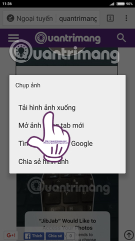 Bạn đừng bỏ qua tính năng tải video Facebook, trang web trên Chrome Android