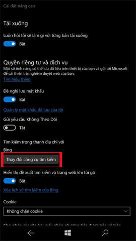 Thủ thuật sử dụng Microsoft Edge trên Windows 10 Mobile