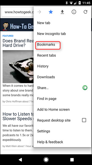 Làm thế nào để đồng bộ bookmark trình duyệt Chrome trên máy tính với điện thoại di động?