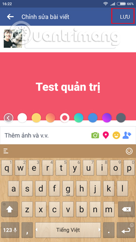 Lưu chỉnh sửa bài đăng  Cách đăng status Facebook nhiều