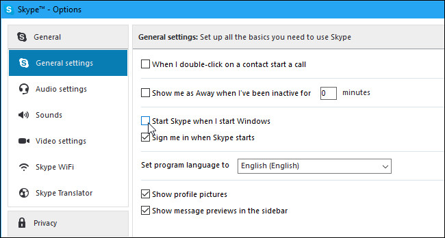 Làm thế nào để ngăn ứng dụng Skype chạy trên nền Background Windows 10?