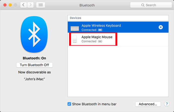 Đổi tên chuột Magic Mouse trên Macbook