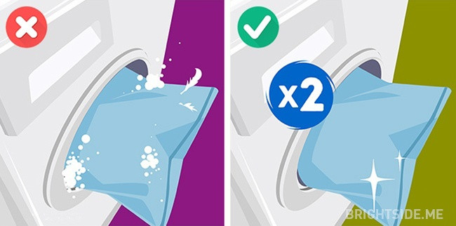 Chỉ giặt gối và chăn một lần