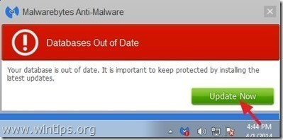 Quét và dọn sạch máy tính bằng Malwarebytes Anti-Malware