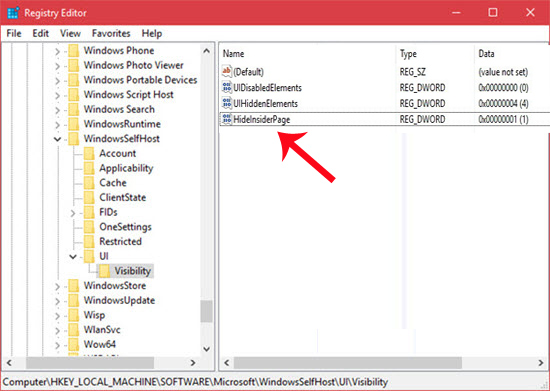 Gỡ Windows Insider Program Windows 10