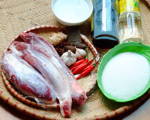 Nguyên liệu làm bắp bò ngâm mắm 