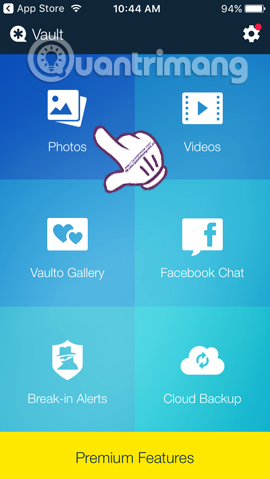 Ẩn hình ảnh thiết bị iOS bằng Vault