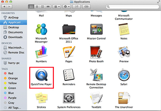 QuickTime Player trên Mac  QuickTime Player