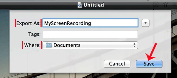 Chọn nơi lưu trữ video  QuickTime Player