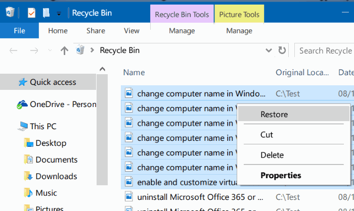 Làm thế nào để xem các tập tin đã xóa gần đây trên Windows 10?