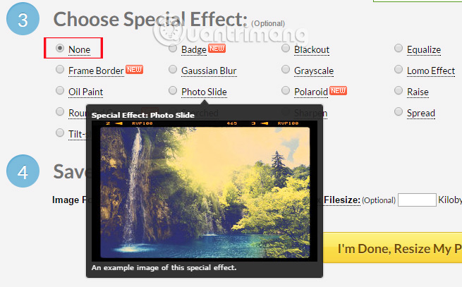 Hướng dẫn thay đổi kích thước ảnh bằng Pic Resize online