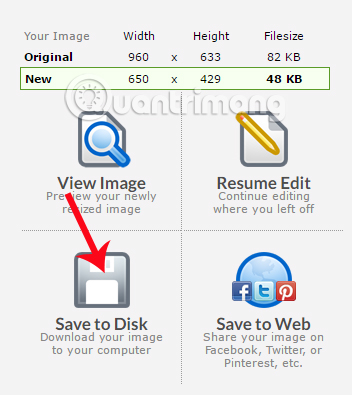 Hướng dẫn thay đổi kích thước ảnh bằng Pic Resize online