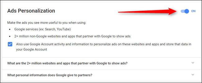 Cách chặn quảng cáo được cá nhân hóa của Google