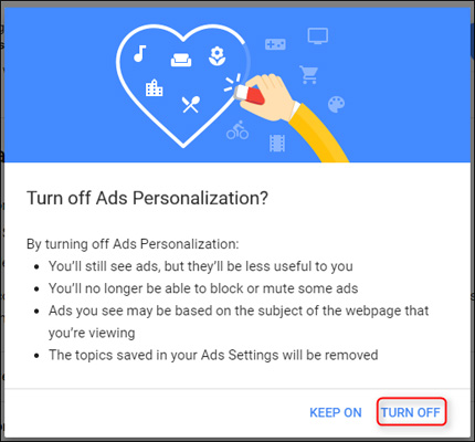 Cách chặn quảng cáo được cá nhân hóa của Google
