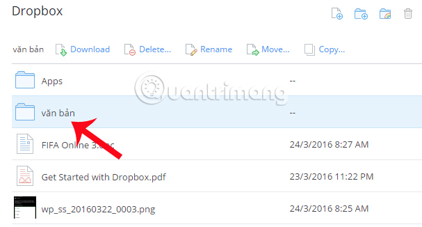 Hướng dẫn thay đổi tên file, thư mục trên Dropbox