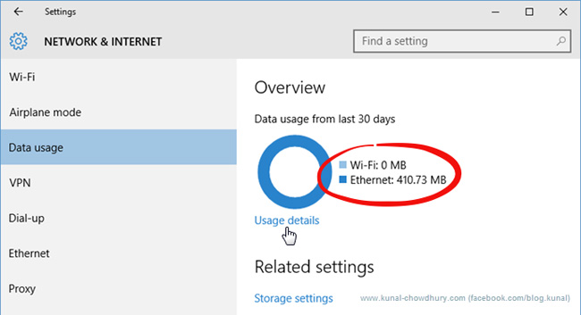 Giám sát và tiết kiệm dung lượng Internet trên Windows 10 Q