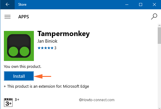 Click chọn nút Install