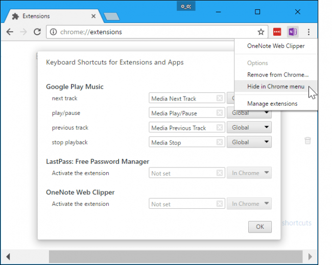 Cách tạo phím tắt tùy chỉnh cho tiện ích mở rộng trên trình duyệt Chrome